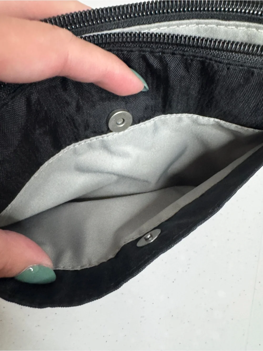Baggallini Black Crossbody Messenger with Silver Hardware